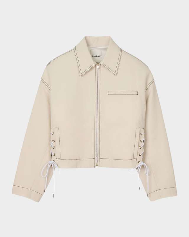 Leopold Lace-Up Canvas Jacket